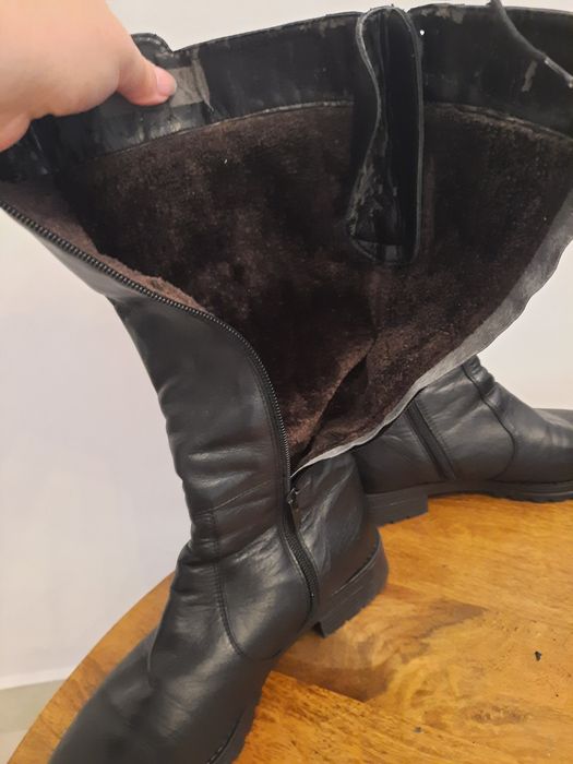 Vand cizme din piele imblanite