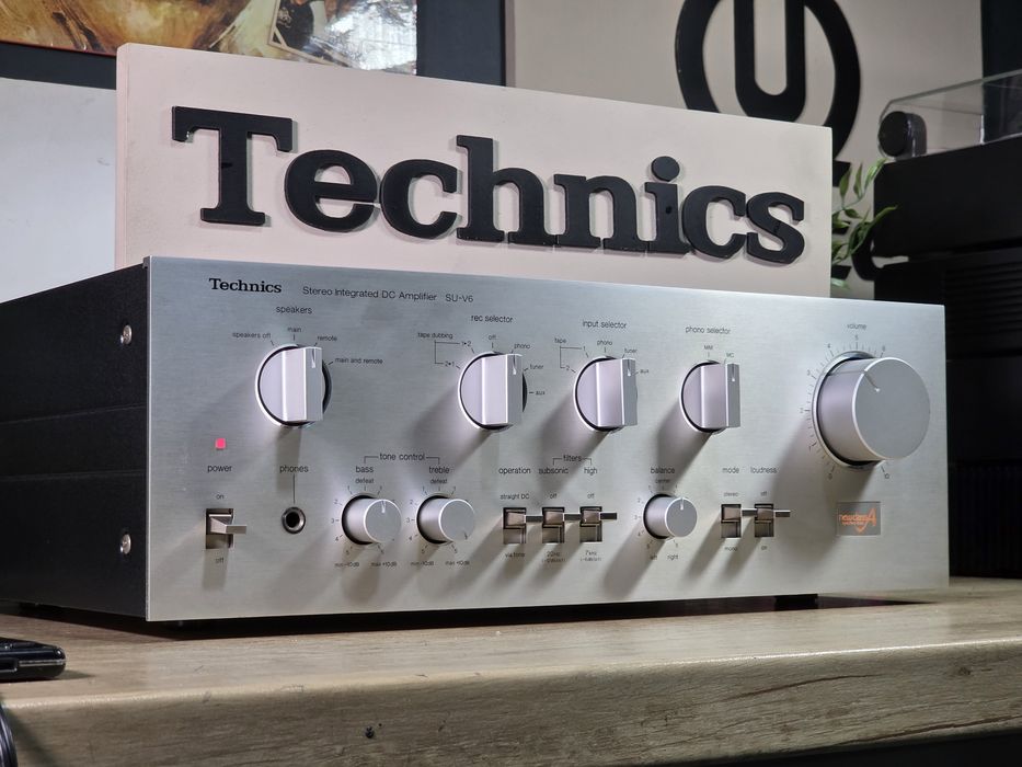 Amplificator TECHNICS SU-V6, vintage hifi integrated DC amplifier, argintiu New class A