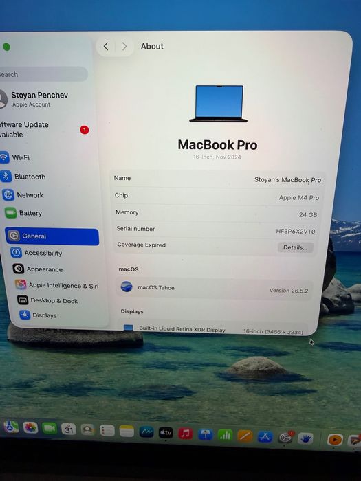 macbook pro 16" M4 pro 512GB