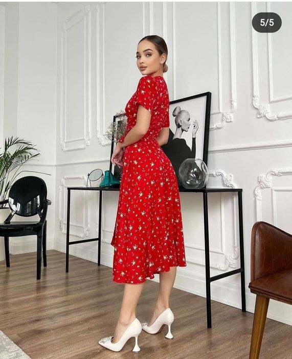 Красное платье на запах