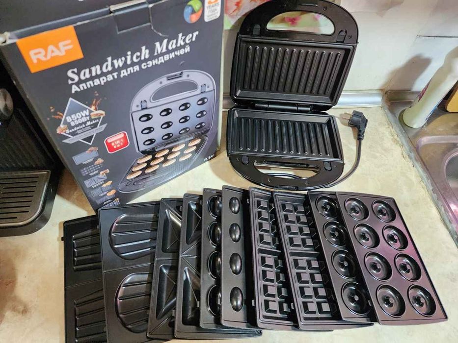 Вафельница-сэндвичница RAF, 6 в 1