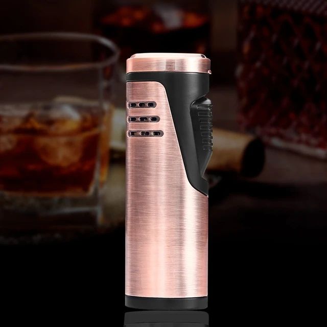 Луксозна метална запалка за пури с двоен джет" Jobon" ( 5 цвята)