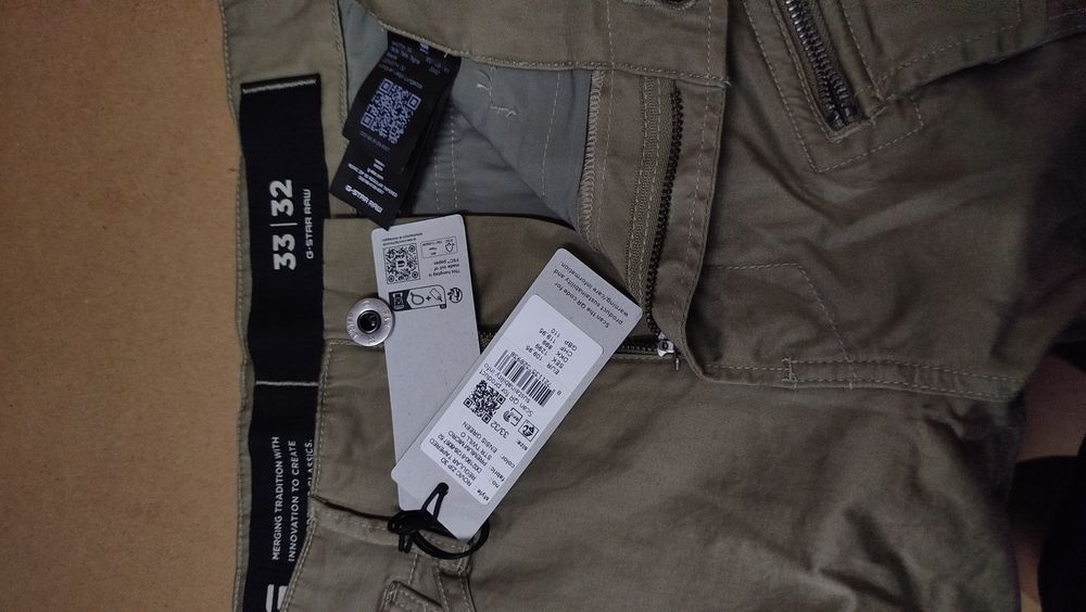 Оригинален карго G-Star Raw Rovic Zip W33 W34 панталон нов мъжки