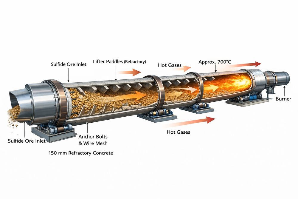 Вращающаяся печь для обжига