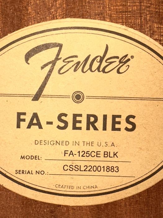 Гитара Fender FA-125CE BLK в хорошем состоянии