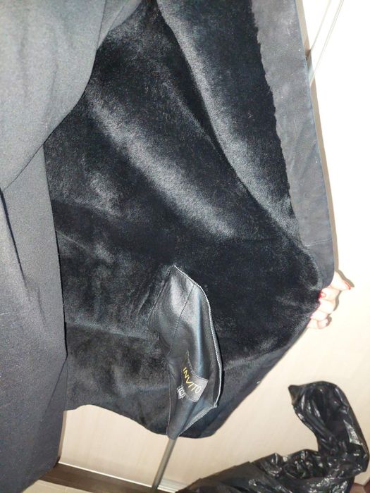 Зимно кожено яке/ палто / дубльонка