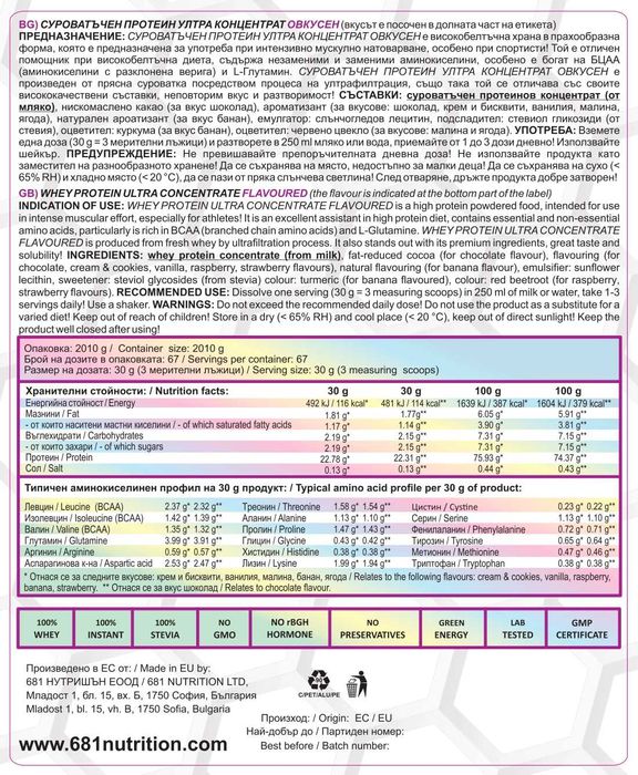 Whey Protein Ultra Concentrate 2010 g → №1 Протеин!