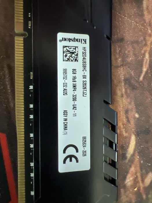8gb ram fury 3200mhz