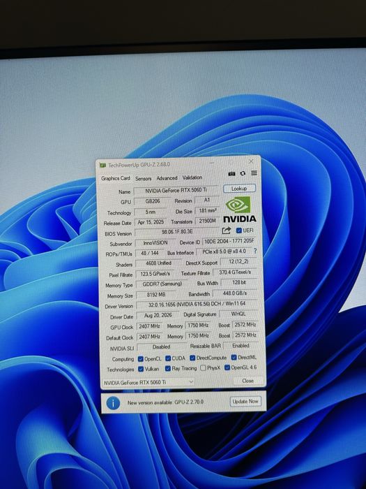 Nvidia Rtx 5060 ti 8 gb Vram