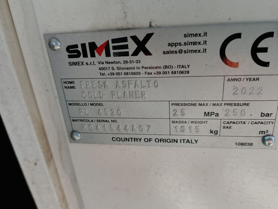 Freză asfalt beton simex pl 4520 roată săpat simex rw 500