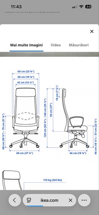 Markus Ikea scaun birou