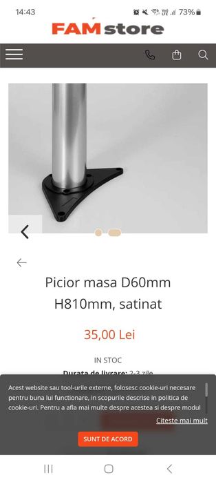 Picioare pentru masă/birou