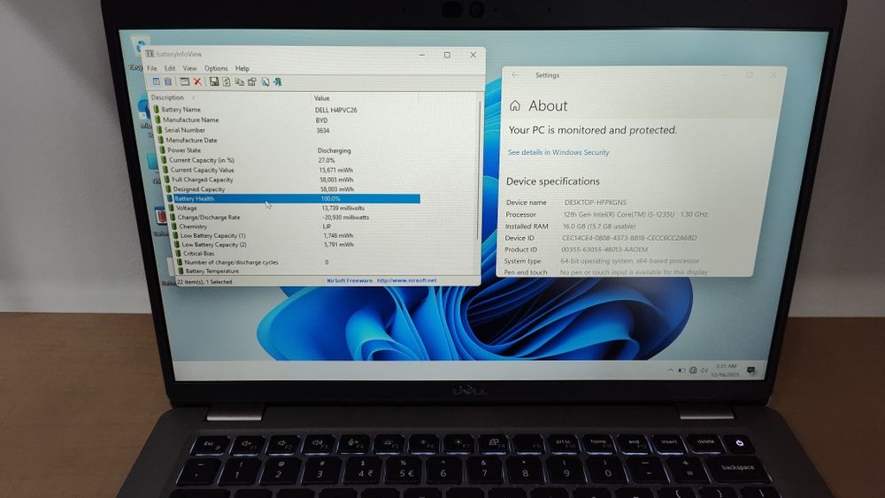 Laptop Dell Latitude 5430 12th gen Intel i5 1235u 16 GB RAM SSD 256 GB