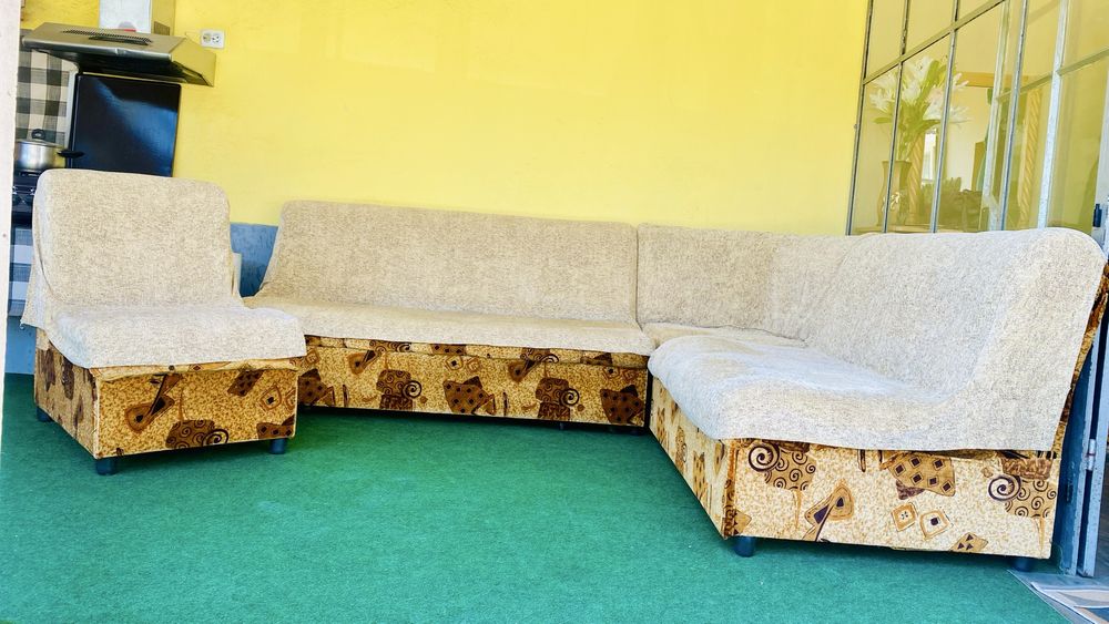 Диван ъглов холова гарнитура модулен ляв и десен