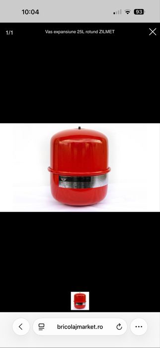 Vas expansiune 25L rotund ZILMET