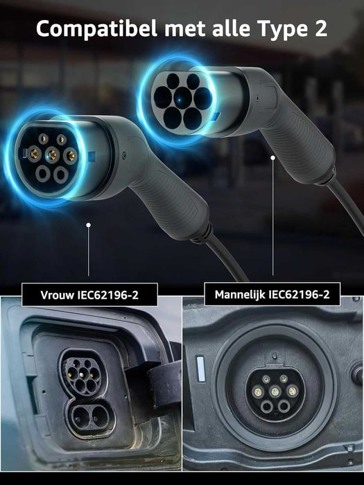 Заряден кабел Bokman тип 2, 22kW / 32A / 3 фази / 5M