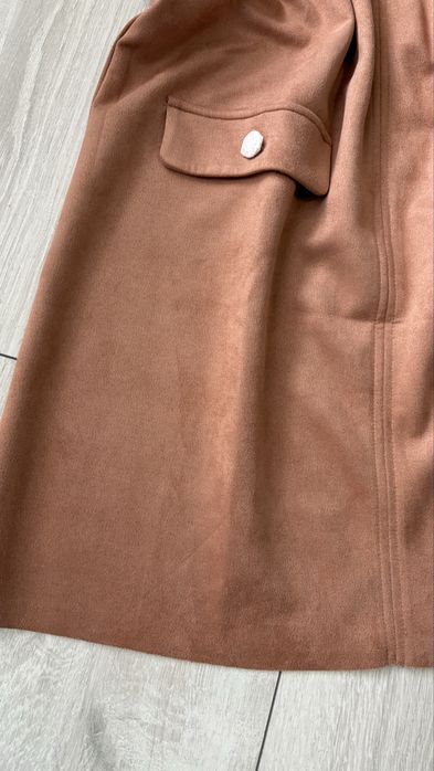 Zara рокля в кафяв велур