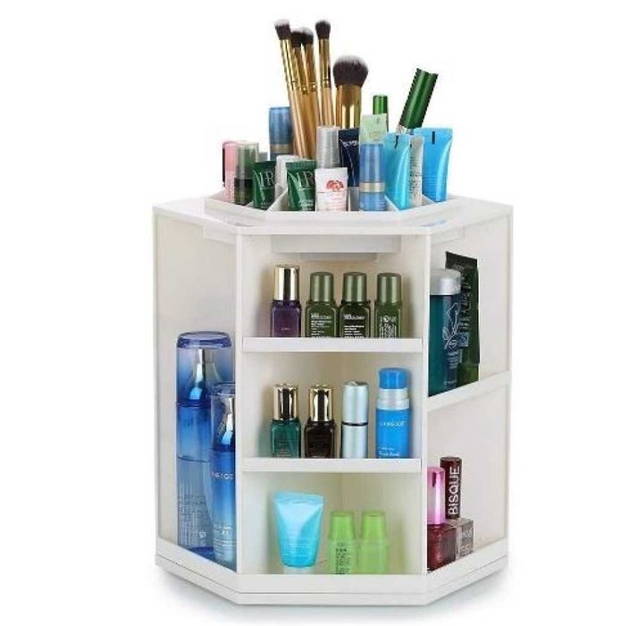 Козметичен органайзер, въртящ се на 360 градуса, капацитет до 70 прод