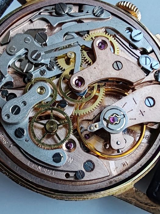 Ceas Nobellux Panda Chronograph Aur 18k Landeron 248