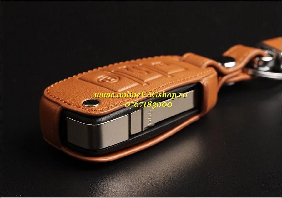 Husa piele pentru cheie Audi A3,A4 B7,A5, A6 4F, A8,Q3,Q5,Q7