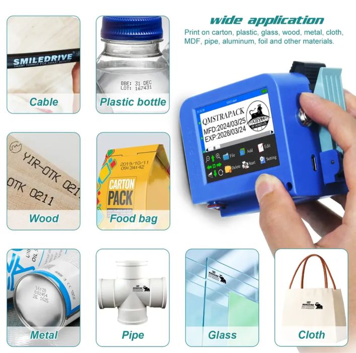 Маркиратор каплеструйный ручной дата сана датер QR штрих код принтер