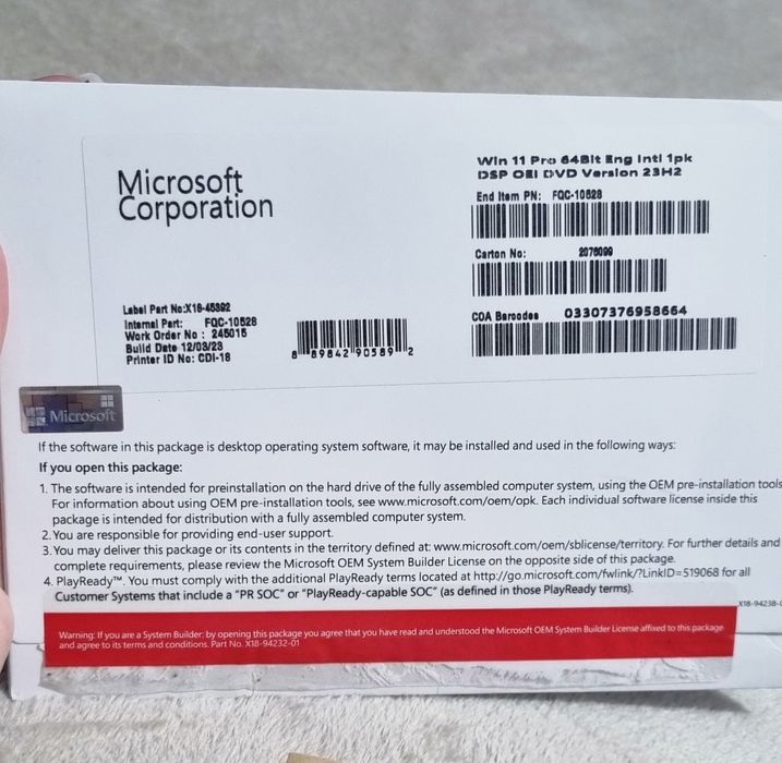 Licență Microsoft Windows 11 Pro 64Bit