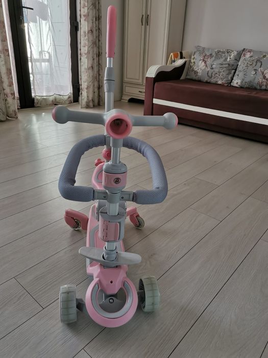 Trotineta cu scaun 7 în 1 roz