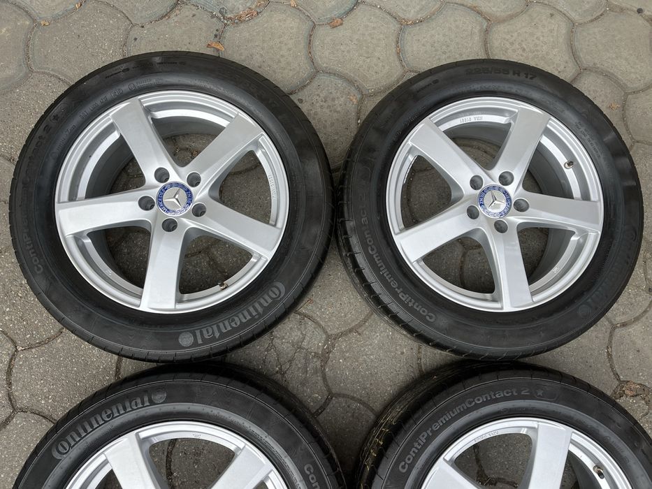 Jante aliaj 5x112mm, anvelope 225/55 R17, VW Audi Seat Skoda Mercedes