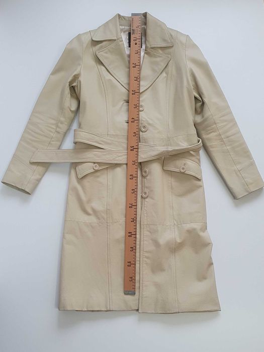 Haina geaca trench Amisu piele naturala marimea 36