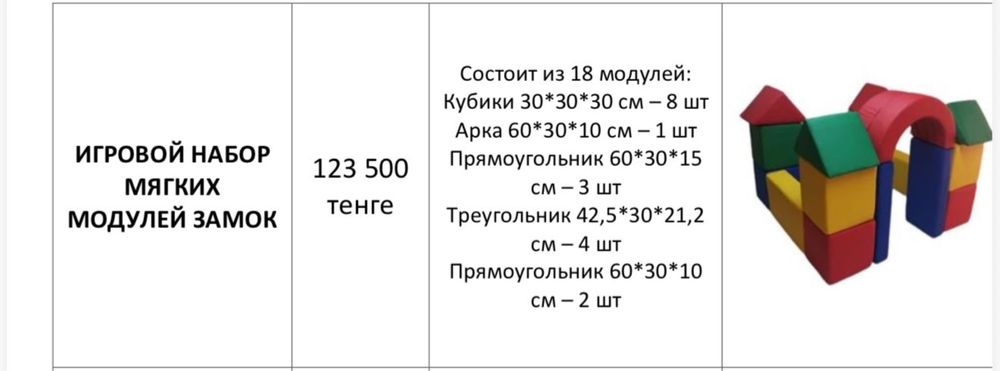 Оборудование для детских садов