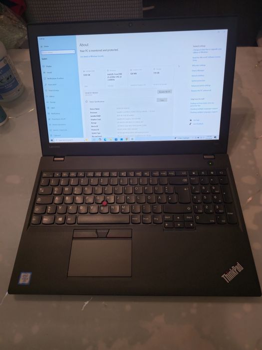 Laptop Lenovo T560, i5-6300, ram 8gb, ssd 1w8gb, bat 3ore