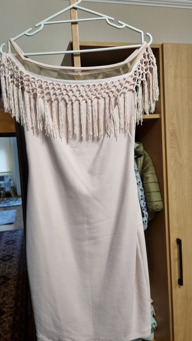 Розова рокля с ресни р-р хс