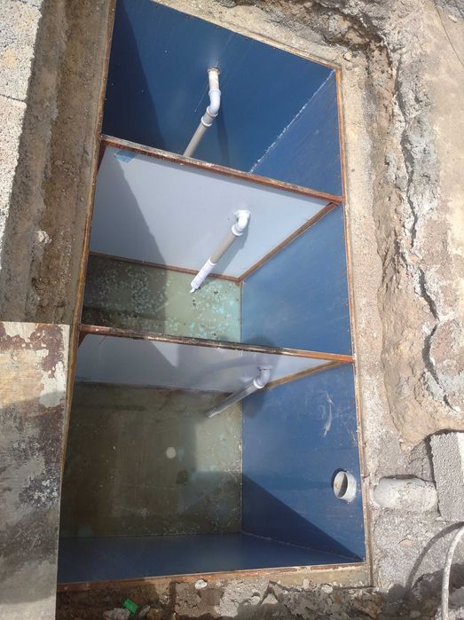 Выгребные фекальные емкости и дренажные септик чаши