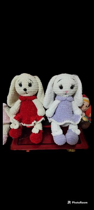 Зайчета ръчно плетени