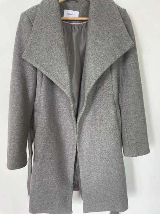 елегантно, много топло сиво палто от Reserved, размер 40, uk 12