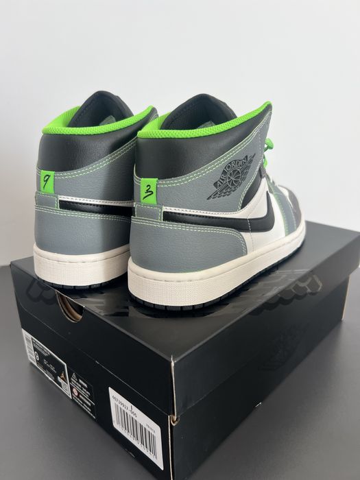 Air Jordan 1 Mid SE "Iron Grey / Green" - Noi în Cutie - Mărimea 42.5