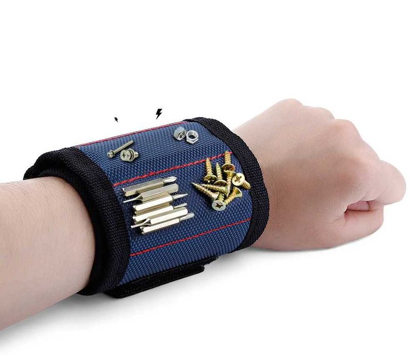 Магнитна гривна за инструменти, винтове, ръчен захват, Синя