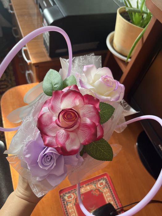 Букет из мыльных роз