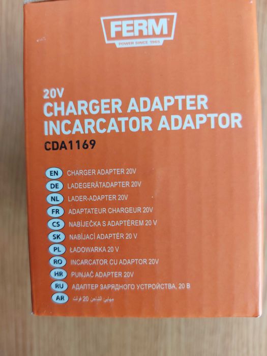 Incarcator FERM acumulatori 20V  4A, adaptabil pentru scule MyProject