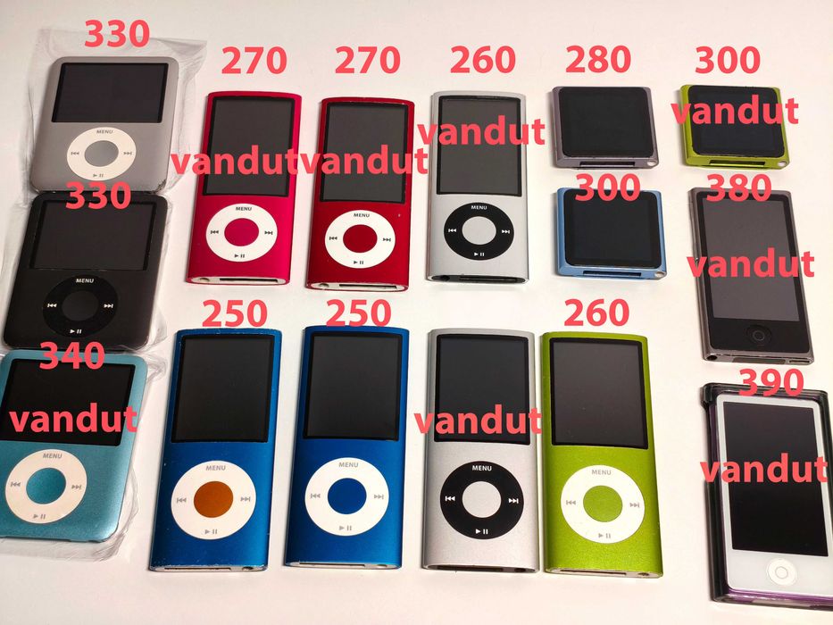 iPod Nano diferite modele cu baterii noi
