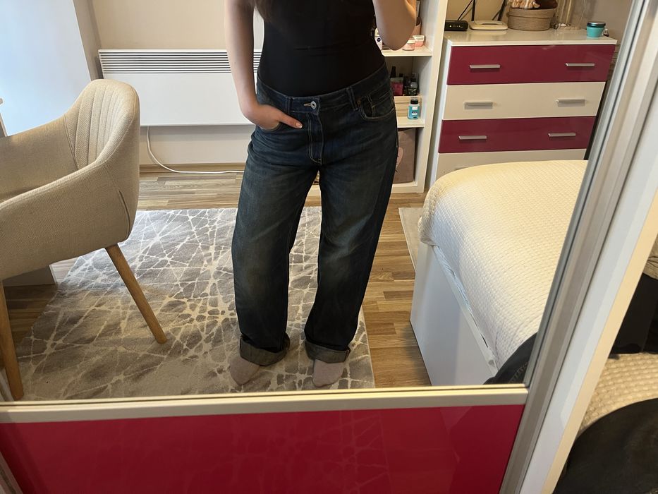 Тъмносини дънки Zara