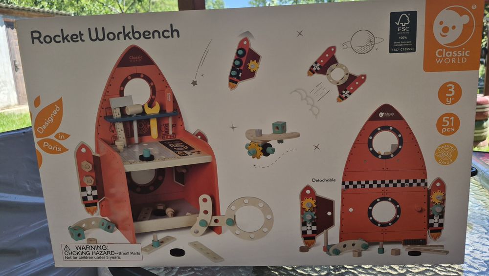 Banc de lucru Mappy Rocket, din lemn ( NOU )
