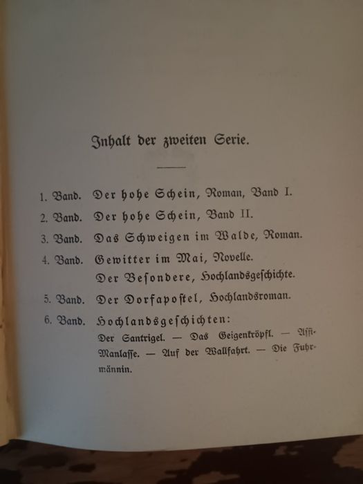 Set de 10 volume cu lucrările lui Ludwig Ganghofer