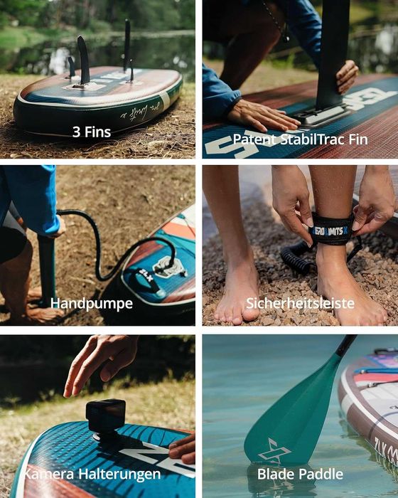 Placa Stand Up Paddle gonflabila ZLX 320x83x15 cm, set SUP complet