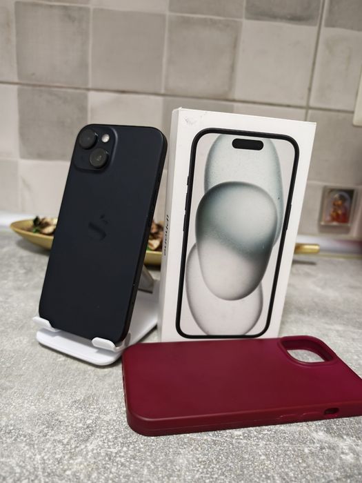 iPhone 15 Black 94%Bat Fullbox Stare foarte buna totul original