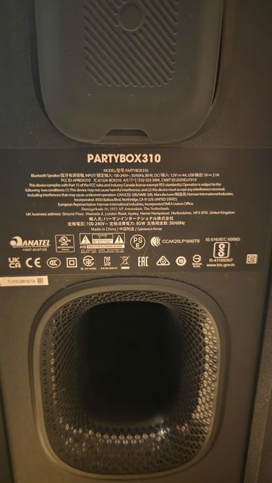 Sistem audio JBL Partybox 310, stare exceptionala
