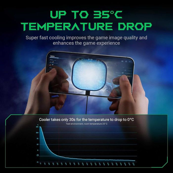 Cooler Magnetic Black Shark FunCooler RGB pentru Telefon și Tabletă