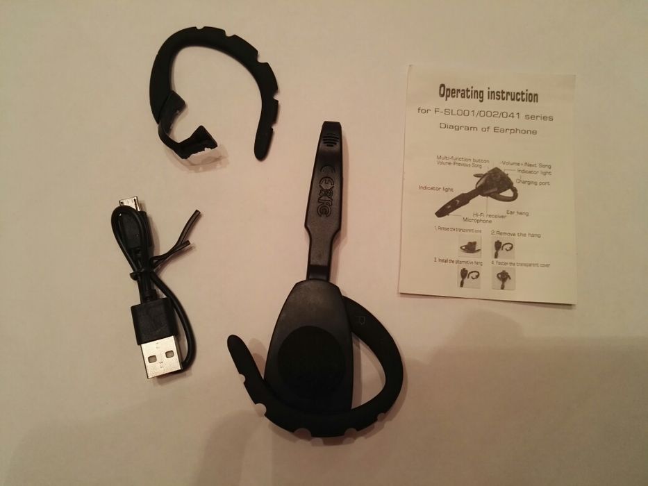 Безжична слушалка с микрофон, bluetooth handsfree, блутут, хендсфри