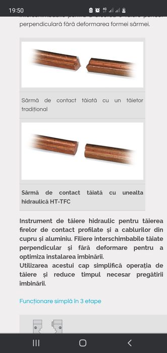 Presa taiere hidraulica Cembre HT-TFC