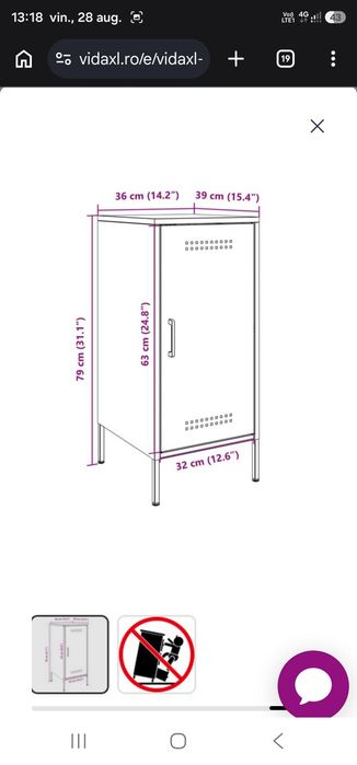 Dulapuri, 2 buc., galben muștar, 36x39x79 cm, oțel